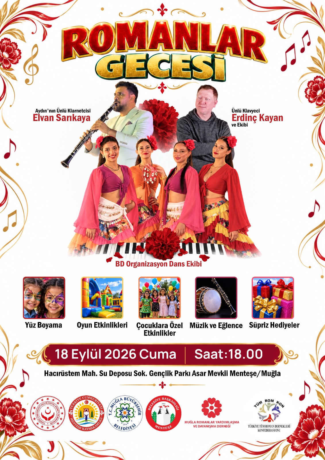 Muğla Romanlar Yardımlaşma ve Dayanışma Derneği Romanlar Gecesi Düzenliyor