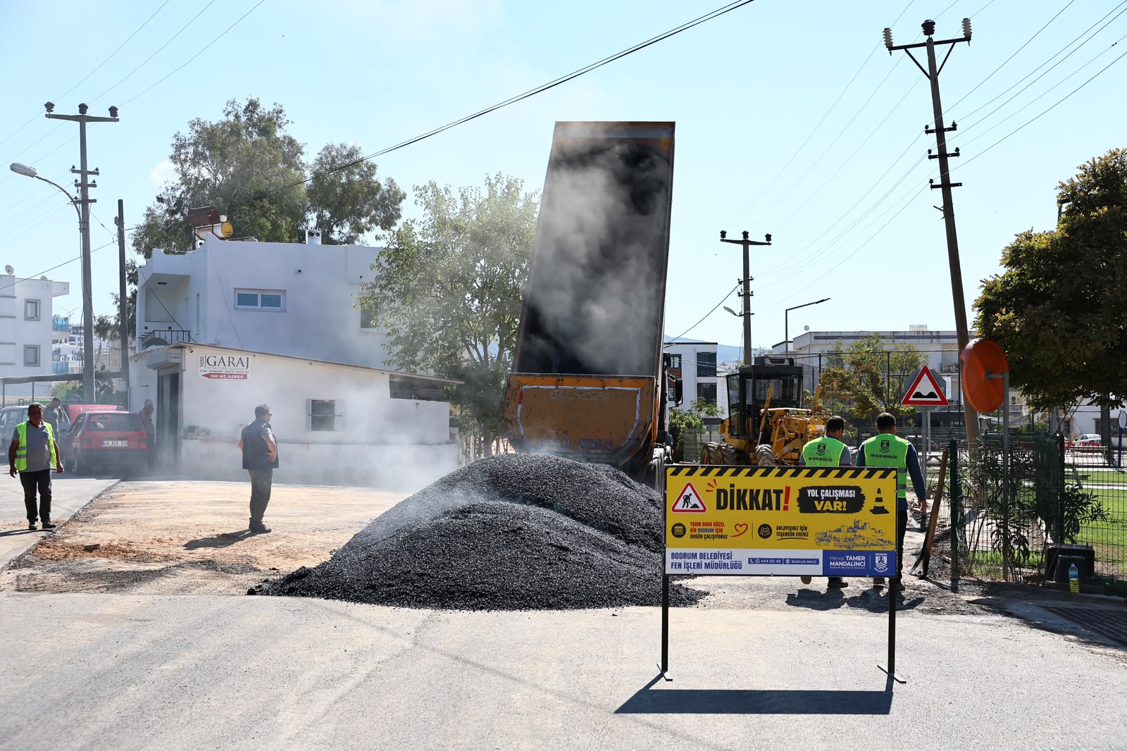 Bodrum’da Asfalt Çalışmaları Sürüyor
