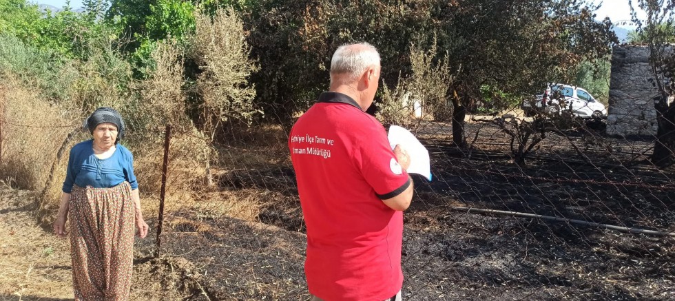 Muğla İl Tarım ve Orman Müdürlüğü Yangından Etkilenen Üreticilerimizin Yanında